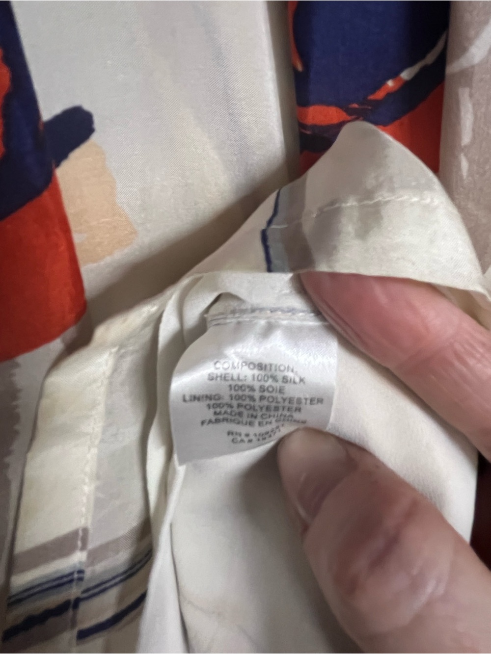 Anthropologie Women’s Cream 100% Silk Printed Sundress - Picture 6 of 7